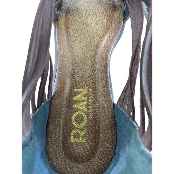 ROAN by Bed Stu Women's Alumnus Brown Leather Gladiator Open Toe Sandal Size 8 - Picture 10 of 12